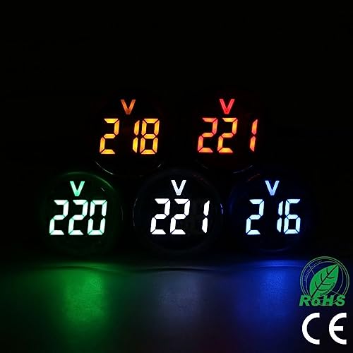 Voltmètre numérique encastrable 22mm avec indicateur de puissance LED - 4