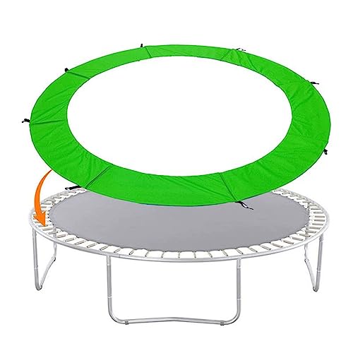 JIUYEKEW Universal Replacement Trampoline Safety Pad, Safety Guard Spring Cover Edge Protection Fits 8ft 10ft 12ft 13ft 14ft 15ft 16ft Frames, No Holes for Poles (15ft, Green)