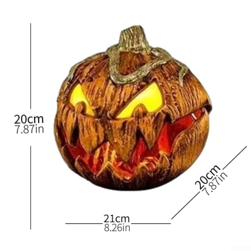 Tête de citrouille Halloween sonore - Déco cour extérieure - 4