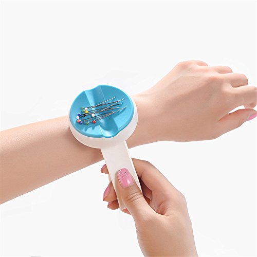 YEQIN New Magnetic Wrist Pin Holder 'Wrist Pinny' Slap Band 5 Vibrant Colours Available (Blue)