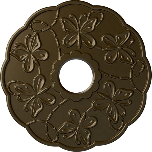 Image of Ekena Millwork CM17TSBRSDecorative Ceiling Medallions Modeled After Original Historical Patterns & Designs, Brass