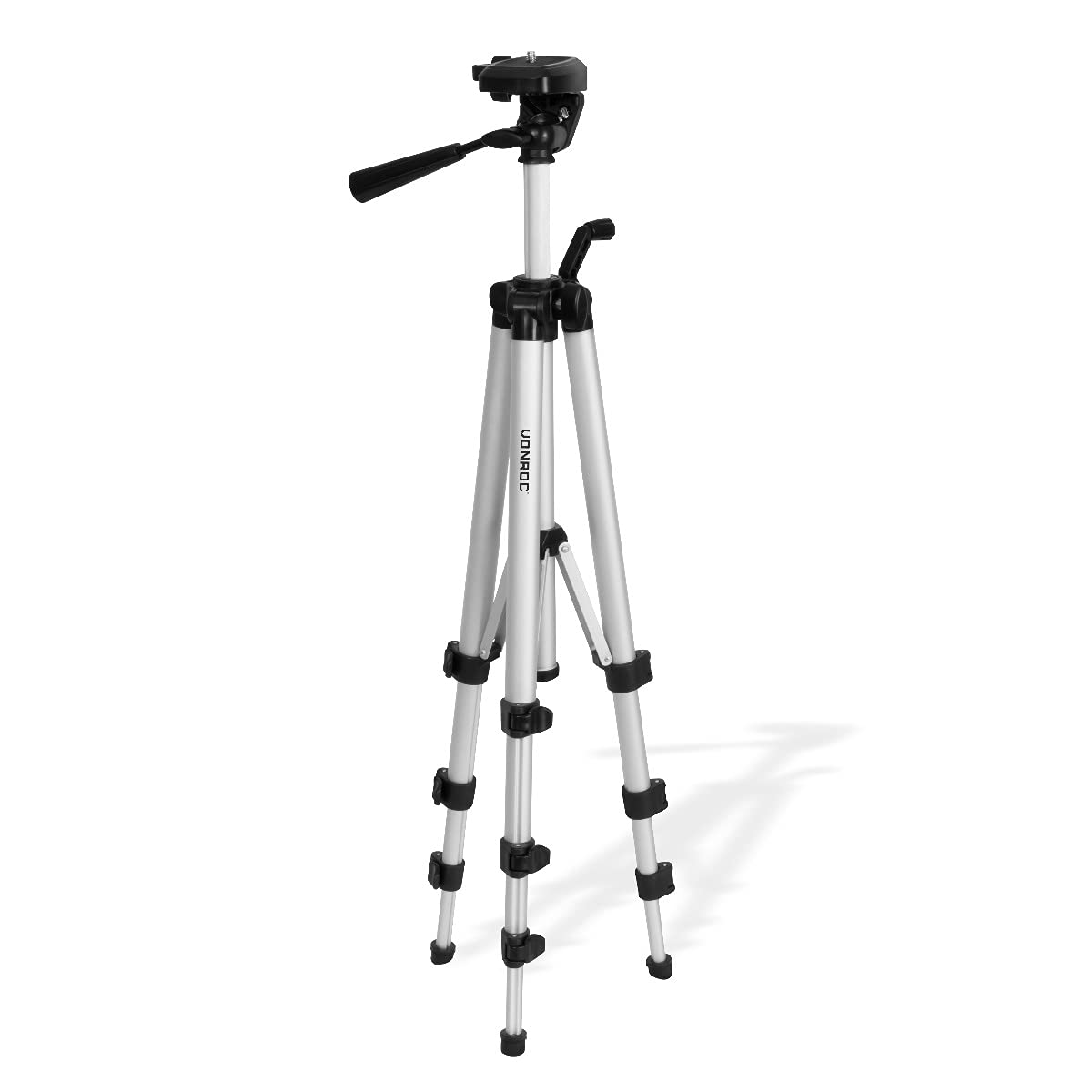 VONROC Trípode para Herramientas de medición 37-110cm - Trípode - Universal ¼ - Trípode para construcción - Trípode para láser - Incluye Bolsa de Almacenamiento