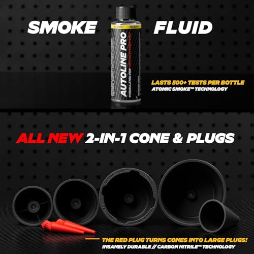 Image of AutoLine Pro Automotive Ventus Smoke Machine Leak Tester EVAP Vacuum - World's #1 Self-Powered Li-Ion Battery Unit - Built-in Air Compressor - Cone, Bladder, Evap, and Gas Cap Adapter