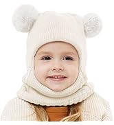 Baby Winter Hat Scarf Set, Unisex Infant Toddler Kids Hat Scarf