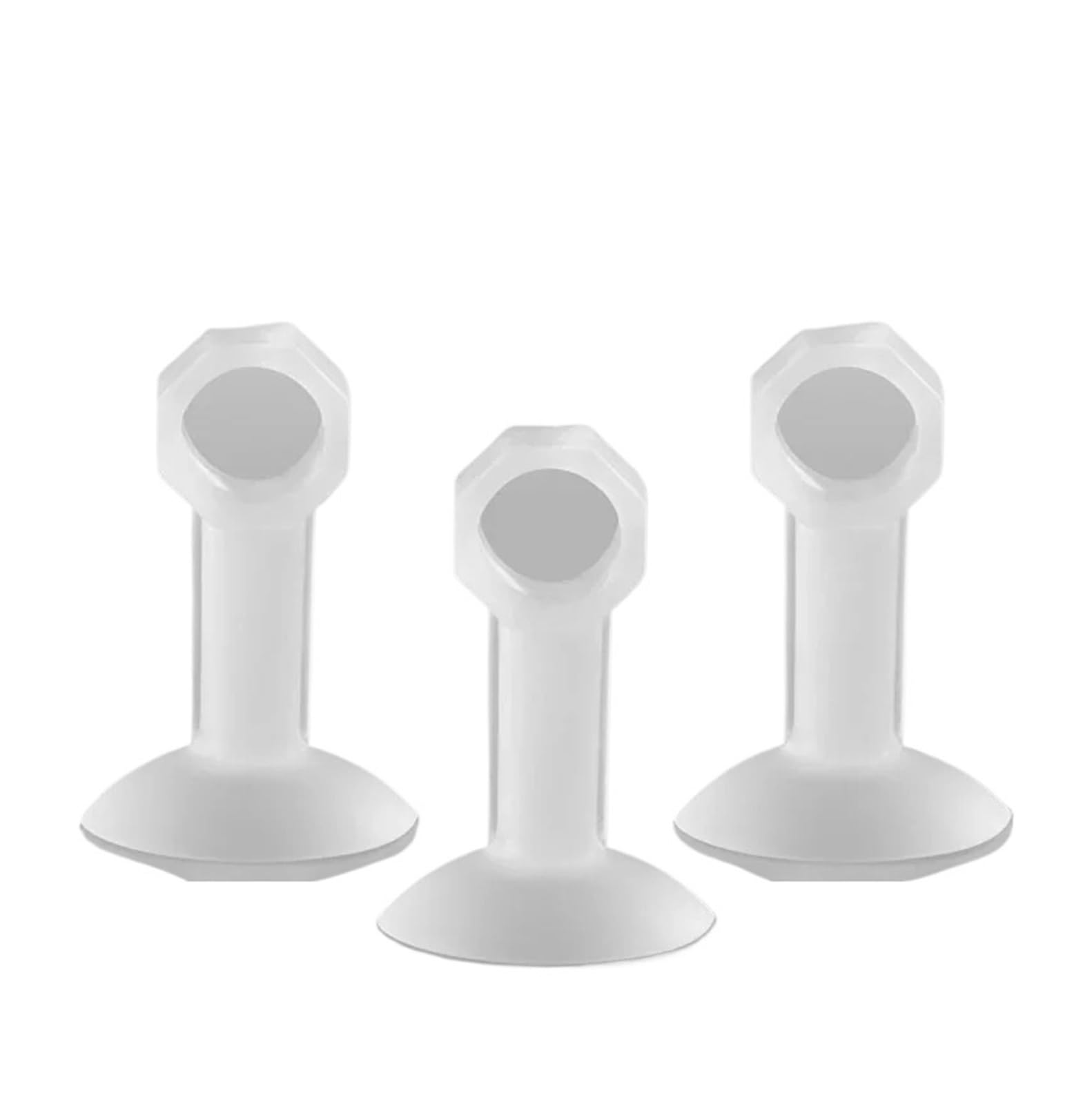 Maqddo Transparent-12 Pcs Weiche Silikon Tür Stopper Anti-Schaden Wand Schutz Saugnapf Griff Stoßstange Stumm Schützen Wände Möbel Beschläge For Wall(Transparent-12 Pcs)