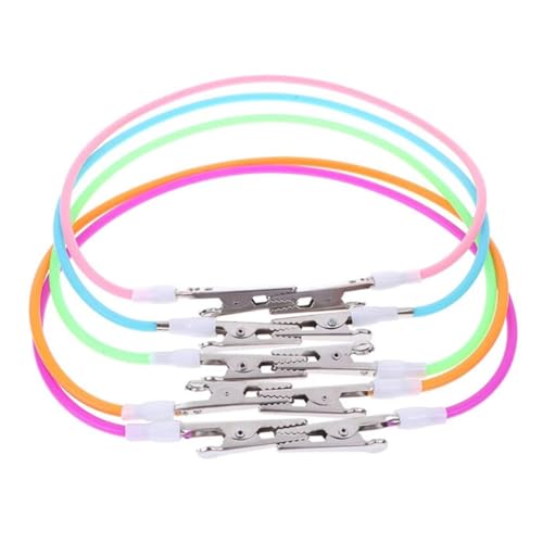 Abaodam Flexible Napkin Bib Set 5pcs Towel Holders Face Lanyard for Travel Camping Random