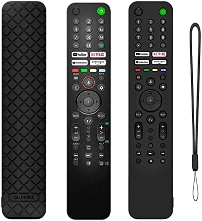 Silicone Remote Cover Case Pouch Compatible for RMF-TX520P Remote Case for Sony Smart Tv Voice Remote with Remote Loop- Black (Remote Not Included)
