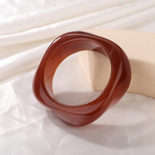 JWICOS Resin Bangle Bracelet for Women Acrylic Cute Chunky Bracelet for Women Exaggerated Irregular Acrylic Resin Wristband Bracelet Bangle3