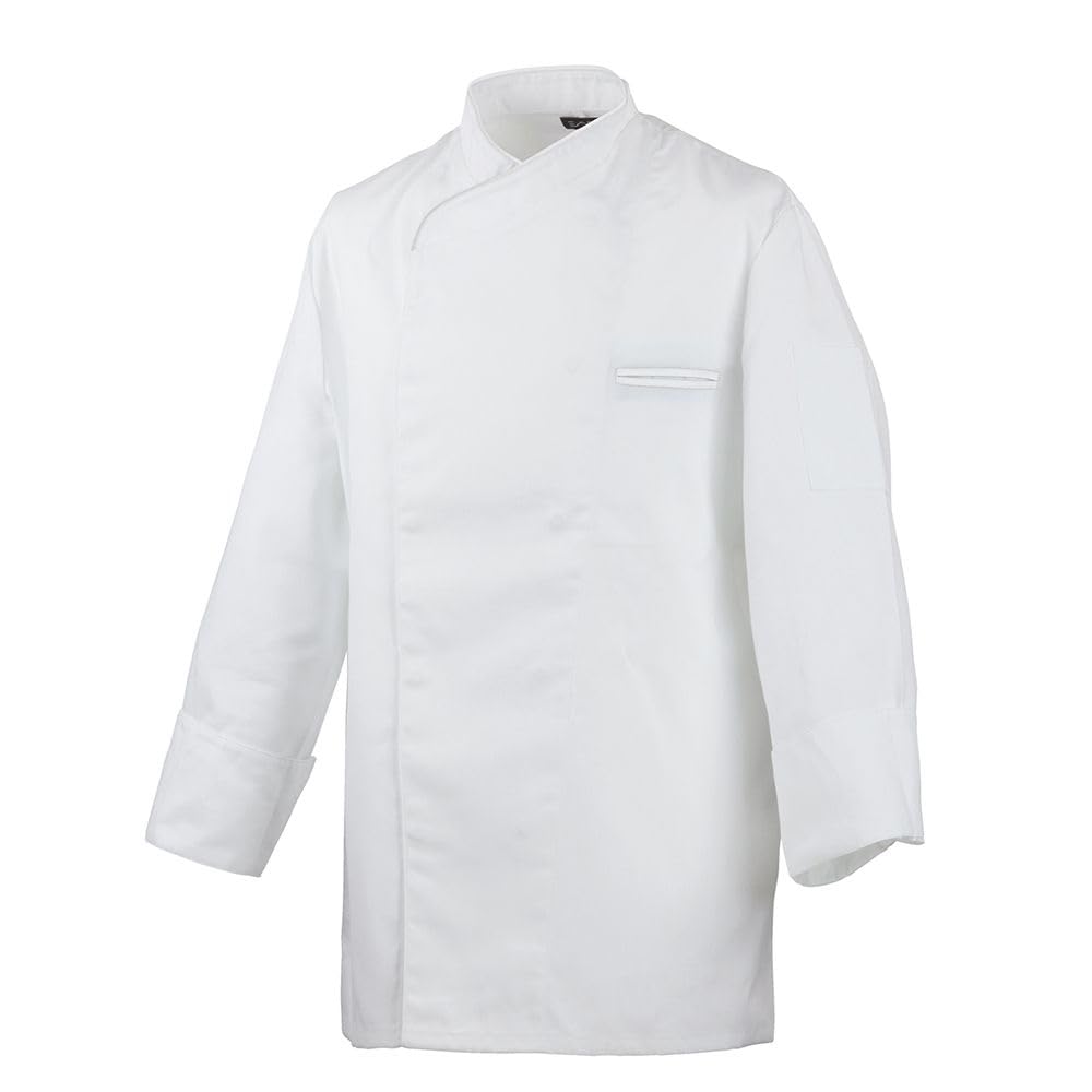 Exner 216 - Chaqueta de cocinero de manga larga con botones de presión, Blanco, XXXL