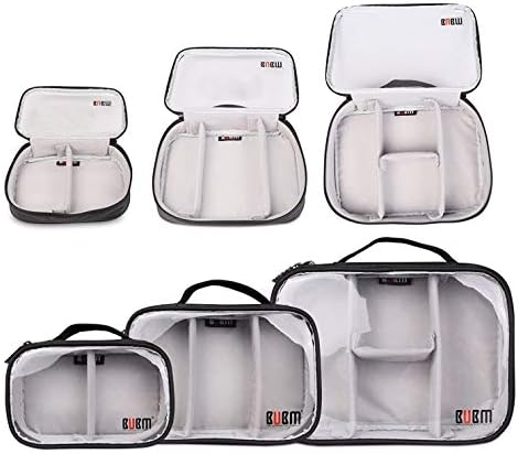 BUBM Clear Electronics Organizer Transparent Electronics Cable Bag Travel Carrying Handbag for Electronic Accessories, Charger, Flash Hard Drive,Waterproof 3pcs/Sets BUBM Clear Electronics Organizer Transparent Electronics Cable Bag Travel Carrying Handbag for Electronic Accessories, Charger, Flash Hard Drive,Waterproof 3pcs/Sets