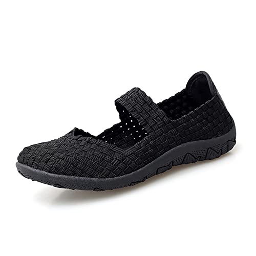 Veroders Women's Elastic Sport Sandals - Hiking Sandals Woven Elastic Walking Sandals Slip on Lightweight Sneakers