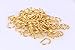 Mini Skater 100PCS Small Metal D Ring Non Welded Nickel Plated for Handbag Purse (Golden 3/8 inch/9.9mm)