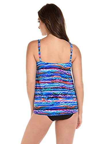 Haut tankini multicolore à bretelles réglables idéal pour la plage
