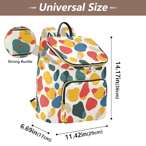 Colorful Point Abstract Pattern Designed Backpacks for Women Stylish Lightweight Daily Travel Backpack for Shopping Sports Travel bolsas para viajar3
