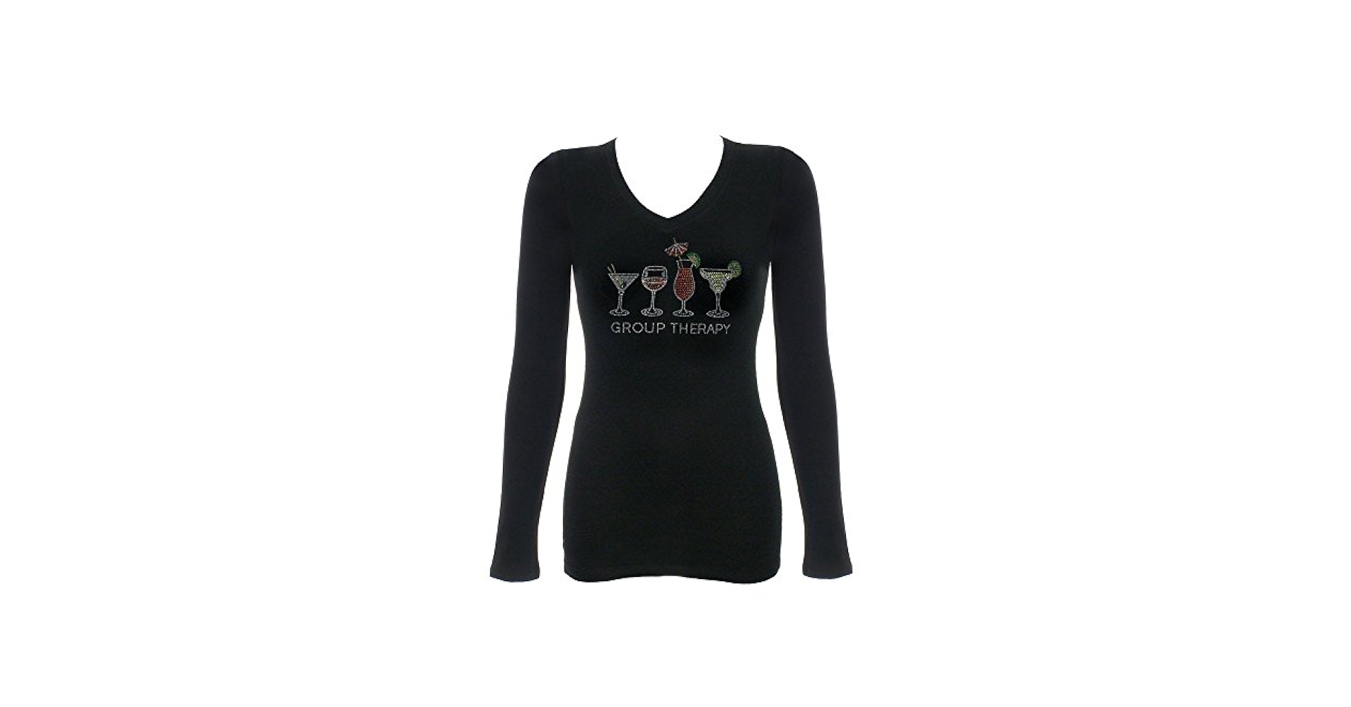 Amazon.com: Women's Group Therapy Rhinestone Bling T-Shirts