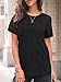 AUTOMET Womens T Shirts Lace Tops Fashion Short Sleeve Trendy Business Casual Dressy Knitted Summer Clothes 2025 Black XL