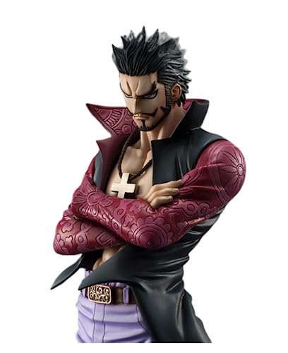 Anime Action Figures One-Piece The World's Strongest Swordsman Shichibukai Hawk-Eye Dracule Mihawk Figures Anime Collectibles Character Model Statue Desktop Ornaments Gift 9inchs