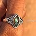 Labradorite Ring, Marquise Stone Ring, Boho Ring, Handmade Ring, Blue Flash Ring, January Birthstone Ring, Promise Ring, Valentine's Gifts