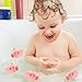 HAKACC 20 PCS Mini Squishies Pig Bath Toys, Pink Rubber Squeaky Baby Bathtub Toys for Baby Shower Party Favors