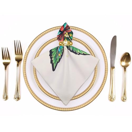 Servilletas de tela reutilizables de Navidad para mesa de comedor cuadrada 4