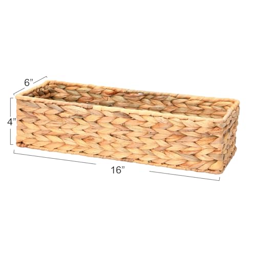 Household Essentials ML-6691 Water Hyacinth Rectangular Storage Basket thumb #1