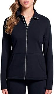 Skechers Women's Snuggle Fleece Full Zip Mock Neck Jacket, Bold Black, L