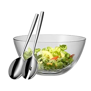 WMF Taverno Salatschüssel Set 3-teilig mit Salatbesteck