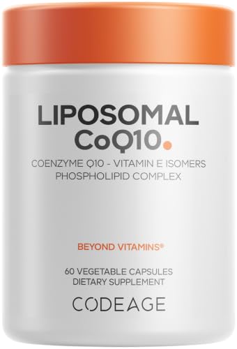 Codeage Liposomal CoQ10 125mg Vitamin E Tocopherols Vegan 60 Capsules