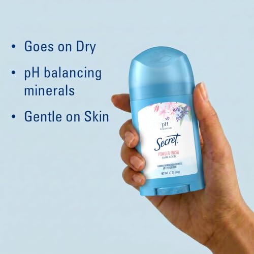 Secret Antiperspirant and Deodorant for Women, 24hr Sweat & Odor Protection, PH Balanced Protection, Gentle on Skin, Wide Solid, Travel Size, Powder Fresh Scent, 1.7 oz - image 2