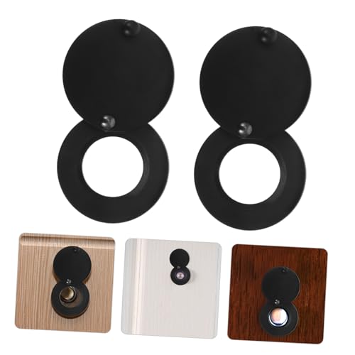 VILLCASE 2pcs Rotating Privacy Cover for Door Viewer Durable Copper Security Peephole Protector Easy Installation Black Finish for Home Protection and Privacy Safeguarding miniatura 7
