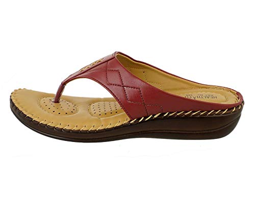 Image of HEALTH FIT Ortho Slippers-Dr Sandals for Women Suitable for Knee Pain, Diabetic & Orthopedic Footwear for Women HF356