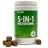 Pet MD 5in1 Dog Multivitamin - 30 Essential Vitamins, Minerals & Nutrients for Skin & Coat, Hip &...