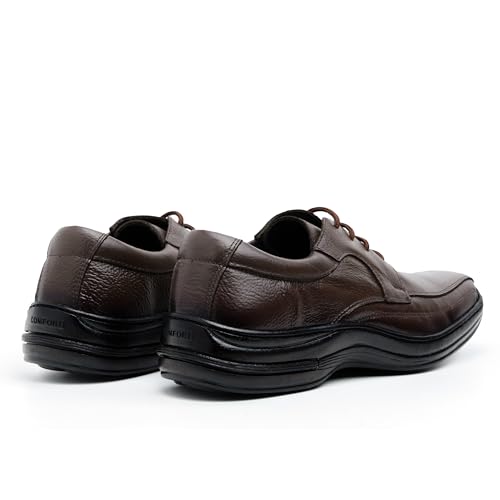 Sapato Social Masculino Clássico Couro Legítimo Conforto 5020 (39, Marrom)
