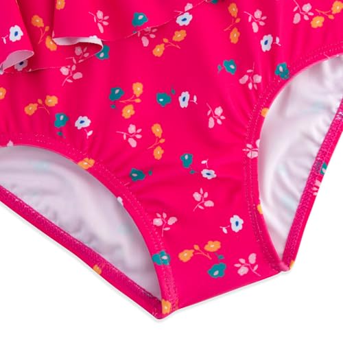 Image of Girls One Piece Swimsuits Cute Ruffles Swimming Bathing Suit with Adjustable Straps Beach Pool Kids Swimwear 3T-12