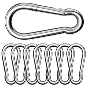 Boxcute 8 Stück Karabiner mit Federhaken