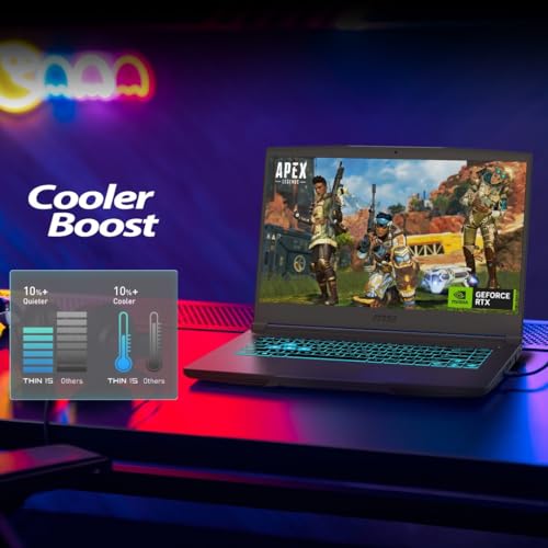 Image of MSI Thin A15, AMD 7th Gen. Ryzen 5 7535HS, 40CM FHD 144Hz Gaming Laptop (16GB /1TB NVMe SSD /Windows 11 Home /NVIDIA GeForce RTX 3050, GDDR6 4GB /Cosmos Gray /1.8Kg) B7UC-104IN