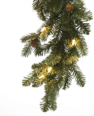 Miniatura 4 de GE Guirnalda de 50 luces LED que cambian de color con piñas de pino 19001LO blanco cálido y multicolor de 9 pies