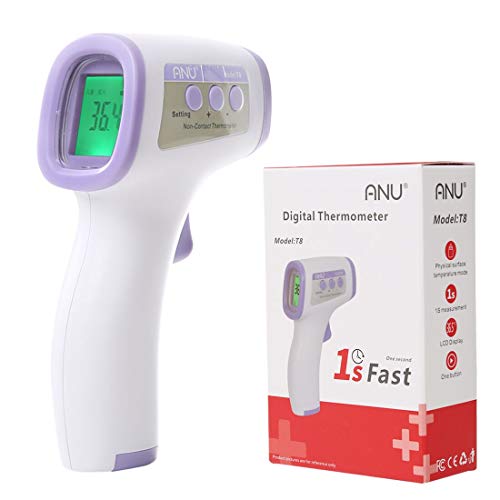 Non-Contact Infrared Forehead Thermometer with LCD Display,Instant Reading Digital Thermometer Temperature Measurement,Device