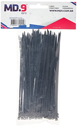 MD9 Abraçadeira Nylon 3x150 mm - Organização - Amarração - Fixação - Cabos e Fios Elétricos - Pacote