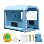 VEVOR Inflatable Paint Booth, 9.8 x 8.2 x 8.2 ft Inflatable Spray Booth, with 550W Powerful Blower and Air Filter System, Portable Car Paint Booth for Motorcycle, Bicycle, Small Furniture Painting