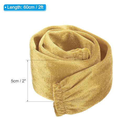 Image of PATIKIL 2ft Lamp Chain Cover, Chain Protective Sleeve Washable with Zipper for Chandelier Lighting Wires Swing Light Fixture, Gold Tone