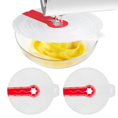 Protection anti-éclaboussures Bol mélangeur universel Protection anti-éclaboussures : 2 pièces Couvercle anti-éclaboussures en silicone pour bol mélangeur bol mélangeur couvercle anti-éclaboussures