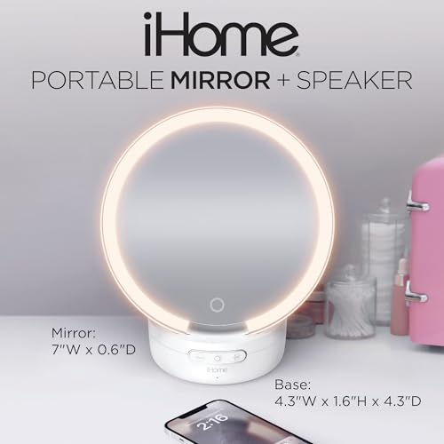 Espejo de Maquillaje iHome con Luz y Parlante Bluetooth miniatura 2