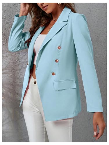 Floerns Women's Open Front Lapel Neck Blazer Long Sleeve Office Elegant Suit Jacket2