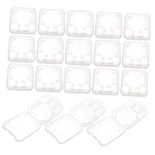 PHENOFICE 24pcs Memory Card Holder Case Transparent Storage Box for and Cards Lightweight and Portable Closure for Daily Use and Travel