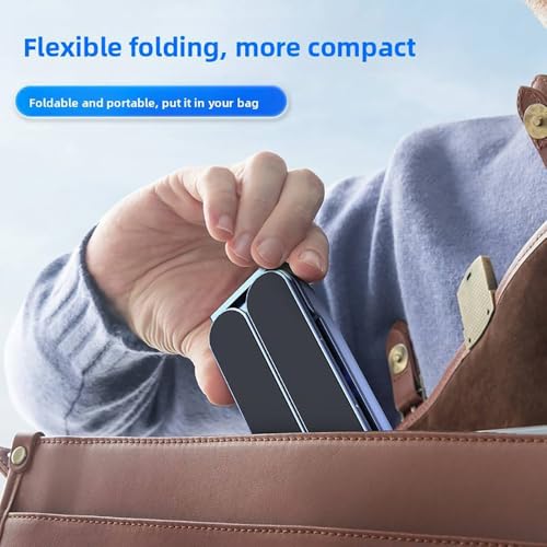 Image of Tobo Portable Laptop Stand with Built-in Cooling Fans - Foldable Aluminum Alloy Riser, 6 Adjustable Heights, Ergonomic Holder for Laptops up to 17.3 Inch TD-1611S
