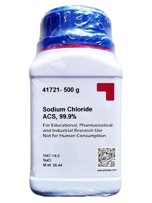 Sodium Chloride ACS 99.9%, 500g, Laboratory Grade Powder, For Educational Pharmaceutical and Industrial Research Use-picture-14