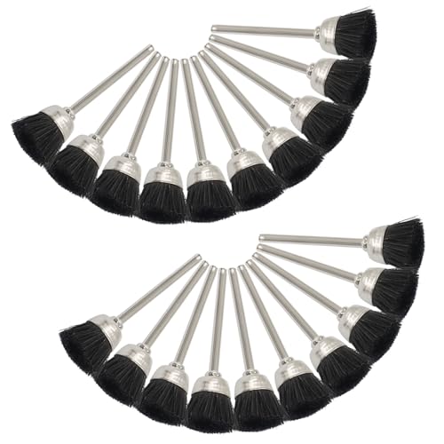Image of 20 Pcs Bristle Cleaning Brushes, 1 /8 Inch Shank Polishing Cleaning Brush for Rotary Tools Accessories