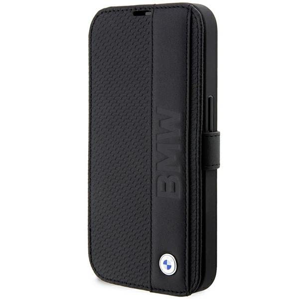 CG Mobile BMW BMBKP14L22RDPK Étui de Protection pour iPhone14 Pro 6,1" Noir Étui en Cuir texturé et rayé