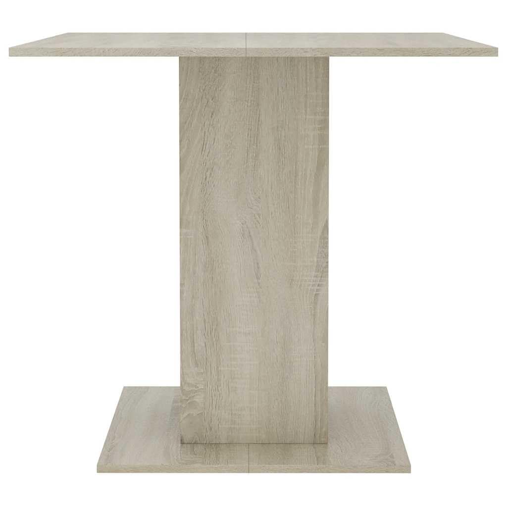 Mesa de comedor de roble Sonoma, 80 x 80 x 75 cm, material de madera, cuadrada, estable, duradera, pequeña mesa de cocina, mesa de comedor para comedor, estilo industrial con fácil limpieza